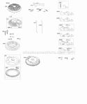 Flywheel Controls Diagram and Parts List for 445677-5262-B1  Briggs and Stratton Engine
